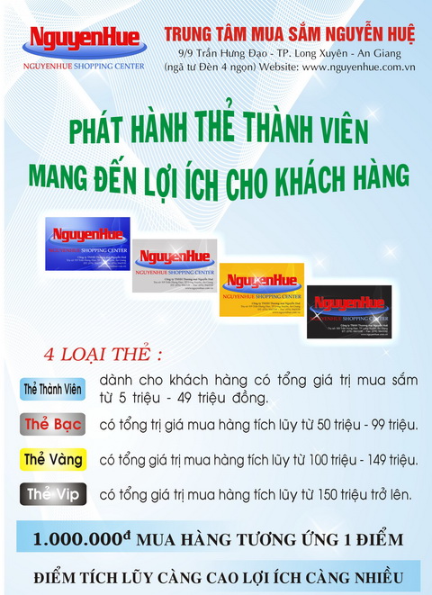 Thẻ thành viên Nguyễn Huệ